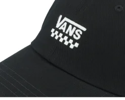 Court Side Curved Bill Jockey Black Dad Cap - Vans