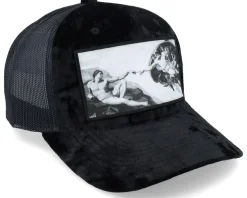 Creation Of Adam Velvet Black A-frame Trucker - Calza Pennello