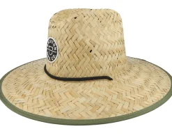 Crest Sun Tan/Olive Surplus Straw Hat - Brixton