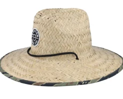 Crest Sun Tan/Tiger Camo Straw Hat - Brixton