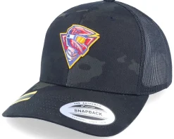 Cross Biker Logo Black Multicam Camo Trucker