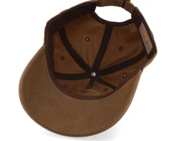 Crown Badge Waxed Cotton Brown Dad Cap - Hatstore