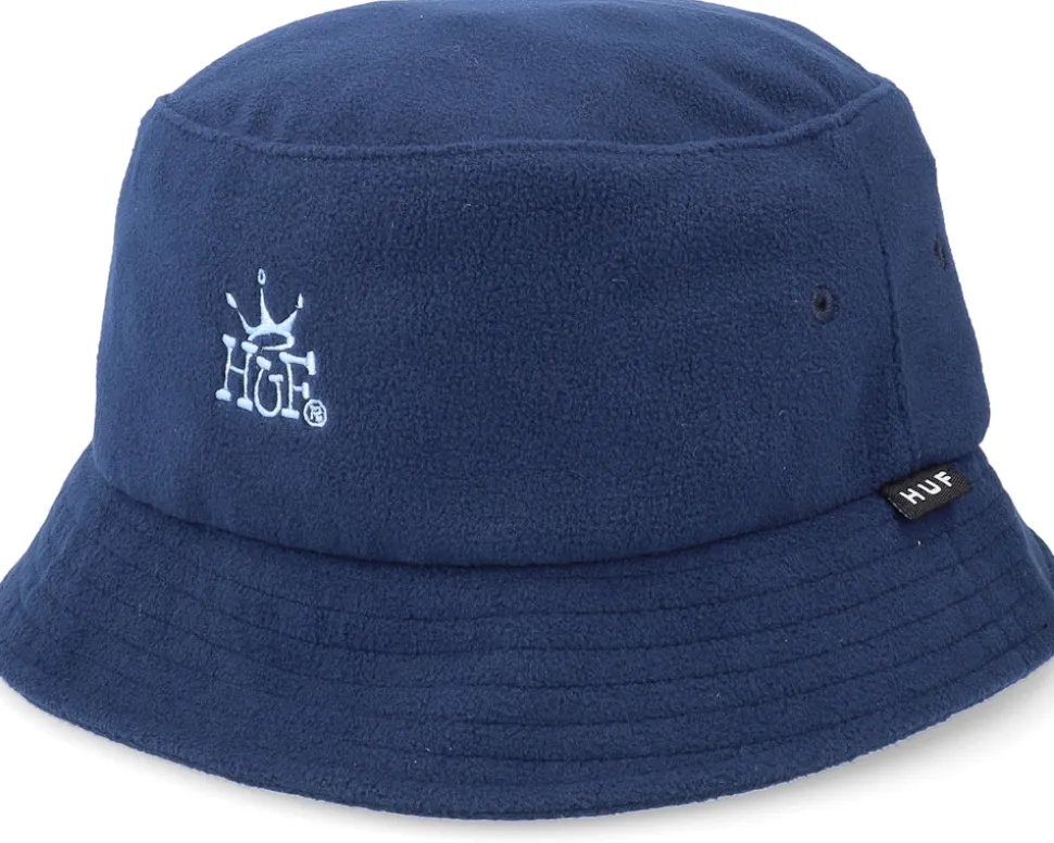 Crown Polar Fleece Hat Navy Bucket - HUF