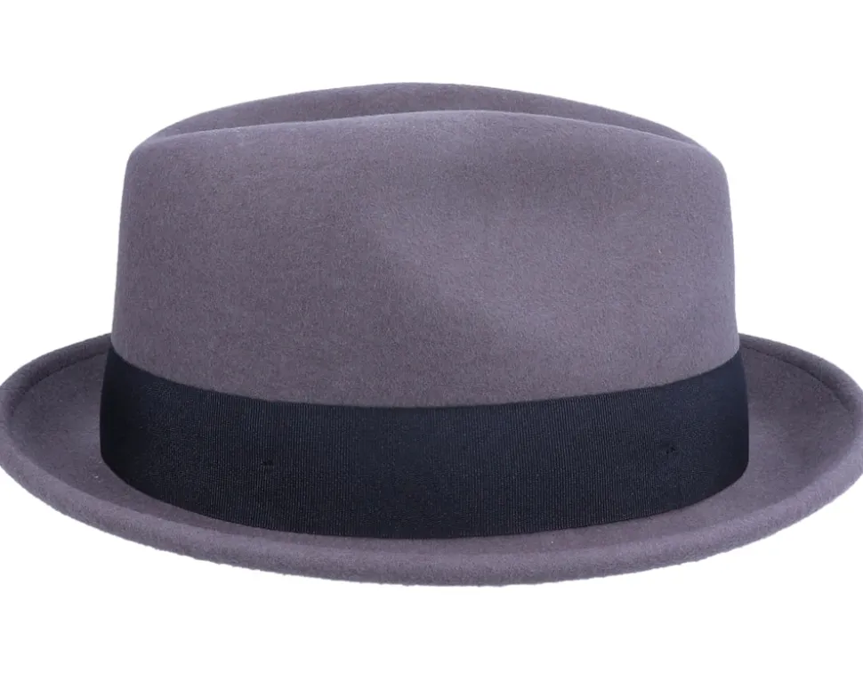 Crushable Blues Grey/Black Trilby - Jaxon & James