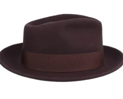 Crushable C-Crown Brown Fedora - Jaxon & James