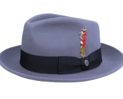 Crushable C-Crown Grey Fedora - Jaxon & James