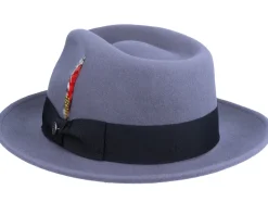 Crushable C-Crown Grey Fedora - Jaxon & James
