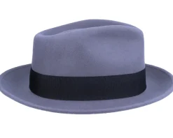 Crushable C-Crown Grey Fedora - Jaxon & James