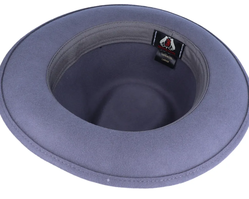 Crushable C-Crown Grey Fedora - Jaxon & James