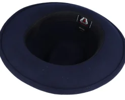 Crushable C-Crown Navy Fedora - Jaxon & James