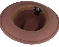 Crushable C-Crown Pecan Fedora - Jaxon & James