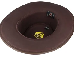 Crushable Leather Outback Hat Brown Traveler - Jaxon & James