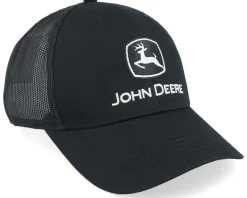Current Embroidery Black Trucker - John Deere