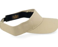 Curved Khaki Visor - Yupoong