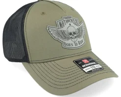 Custom Motorcycles Grey Patch Loden/Black Trucker - Born To Ride