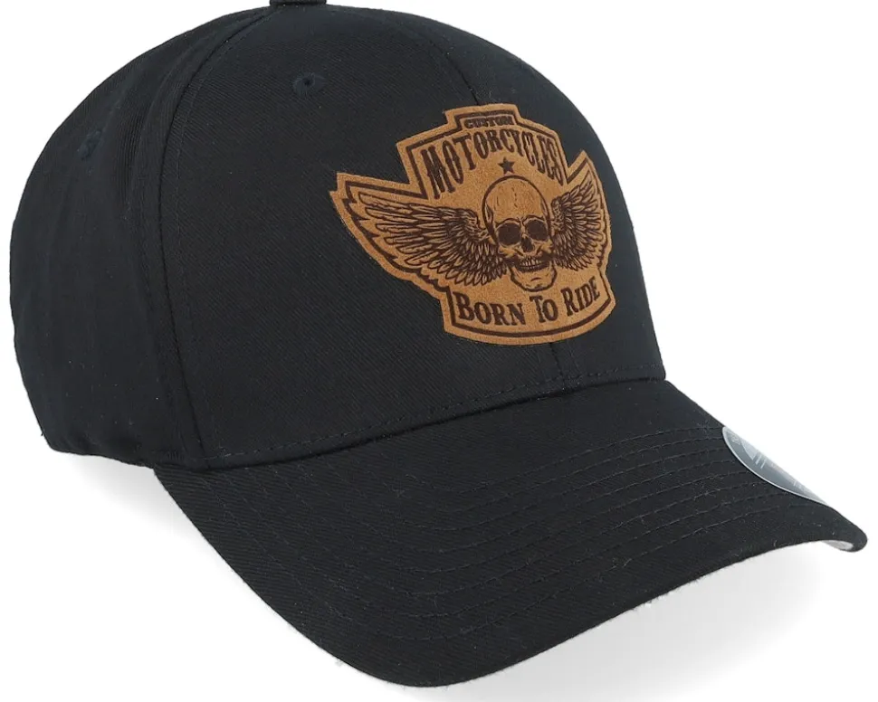 Custom Motorcycles Patch Black Flexfit - Born To Ride