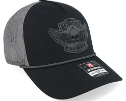 Custom Motorcycles Patch Black/Charcoal Rope Trucker - Born To Ride