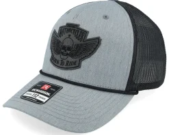 Custom Motorcycles Patch Heather Grey/Black Rope - Born To Ride