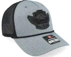 Custom Motorcycles Patch Heather Grey/Black Rope - Born To Ride
