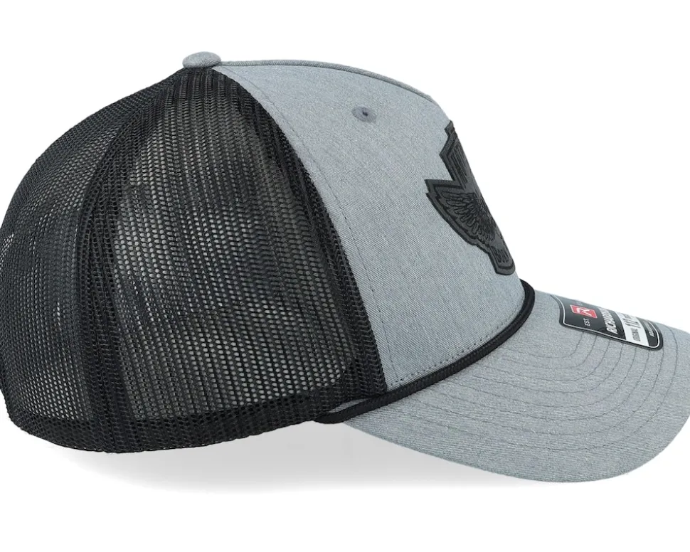 Custom Motorcycles Patch Heather Grey/Black Rope - Born To Ride