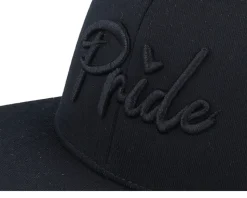 3d Black Pride Logo Black Flat Brim Fitted - Fair