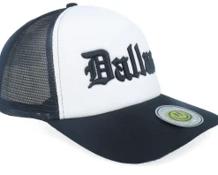 3d Dallas Old Script Foam White/Black Trucker - Lucid Smile