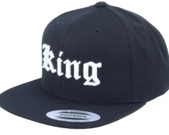 3D King Black Snapback - Blackletter