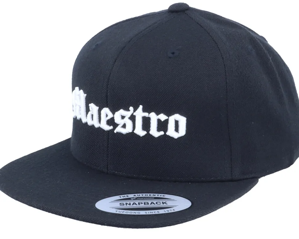 3D Maestro Black Snapback - Blackletter