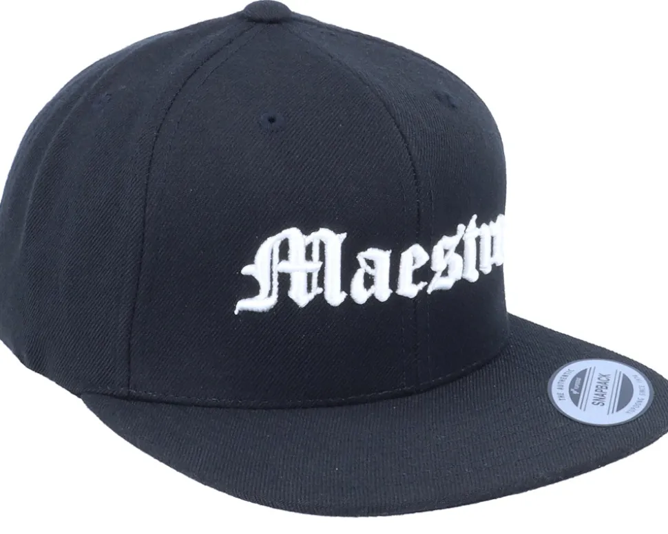 3D Maestro Black Snapback - Blackletter
