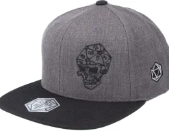 D20 Skull Dice Charcoal/Black Snapback - Critiql Hit