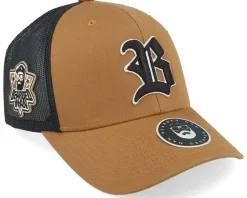 3D Sport Logo Side Patch Caramel/Black Trucker