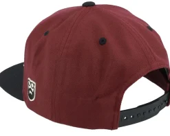3D Sport Logo Side Patch Maroon/Black Snapback - Bearded Man