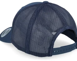3d Stockholm Blue Script Navy Trucker - Hatstore