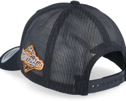3d Stockholm Orange Letter Script Black Trucker - Hatstore