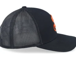 3d Stockholm Orange Letter Script Black Trucker - Hatstore