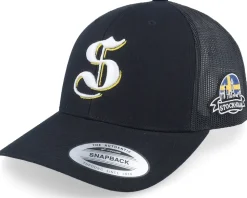 3d Stockholm White Letter Black Trucker - Hatstore