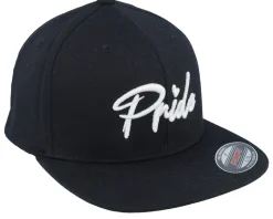 3d White Pride Logo Black Flat Brim Fitted - Fair