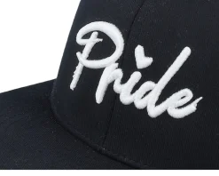 3d White Pride Logo Black Flat Brim Fitted - Fair