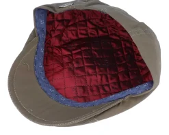 Daffy 3 Wax Cotton Green Flat Cap - MJM Hats