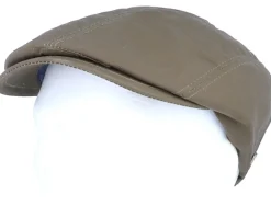 Daffy 3 Wax Cotton Green Flat Cap - MJM Hats