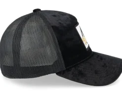 Daffy Duck Face Black Velvet Trucker - Looney Tunes