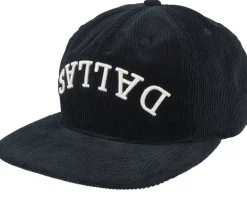 Dallas Upside Down 3d Logo Cord Black 5-panel - Iconic