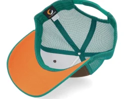 Dark Brown/Dark Teal/Orange A-frame Trucker - Equip