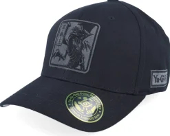 Dark Magician Grey Engraved Black Flexfit - Yu-Gi-Oh