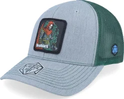 Deathlock Box Patch Heather Grey/Spruce Trucker - Critiql Hit