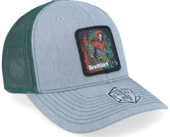 Deathlock Box Patch Heather Grey/Spruce Trucker - Critiql Hit