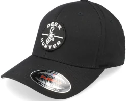 Deer Hunter Logo Patch Black Flexfit - Hunter