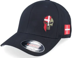 Denmark Army Skull Black Wooly Combed Flexfit - Army Head