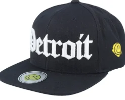 Detroit 3d Script Black Snapback - Lucid Smile