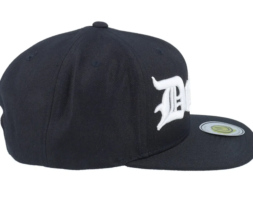 Detroit 3d Script Black Snapback - Lucid Smile